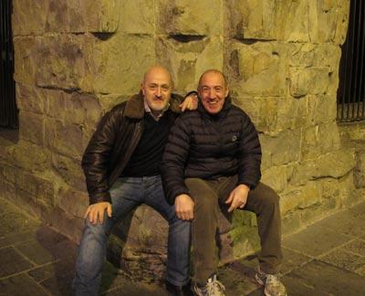 Con Juanjo San Sebastián en la Catedral de Jaca. Foto: Sebastián Álvaro