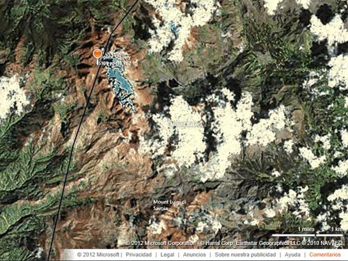 El Monte Stanley en el Mapa de Bing